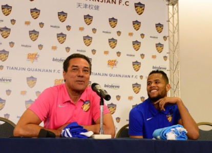 Geuvânio - Tianjin Quanjian (Foto: Alexandre Vidal/Divulgação)