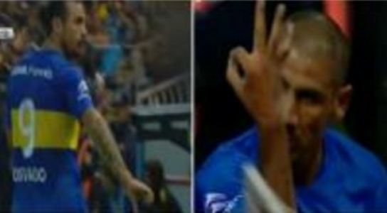 Gestos de Osvaldo e DÃaz (Foto: Reprodução)