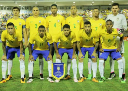 Seleção olímpica que jogou contra a África do Sul, em março (Foto: CBF)