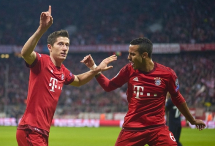 Na chave F, o Bayern de Munique é o lÃder, mas tem os mesmos 6 pontos do segundo colocado Olympiacos (AFP PHOTO / GUENTER SCHIFFMANN)