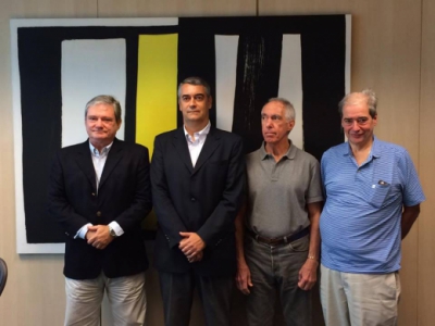 Cacá e companheiros da Chapa "Flu2015" (Foto: Lazlo Dalfovo)