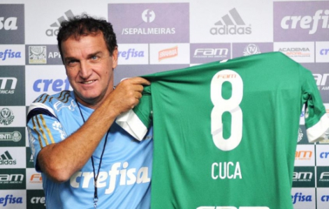 Cuca durante apresentação do Palmeiras (Foto: Bruno Uliana/Raw Image/LANCE!Press)