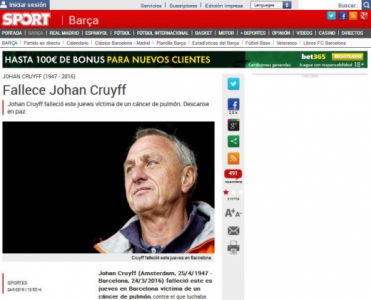 Matéria do jornal "Sport" (Foto: Reprodução)