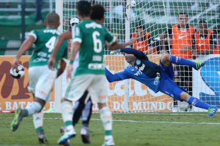 Fernando Prass contra o Corinthians - foto: Cesar Greco