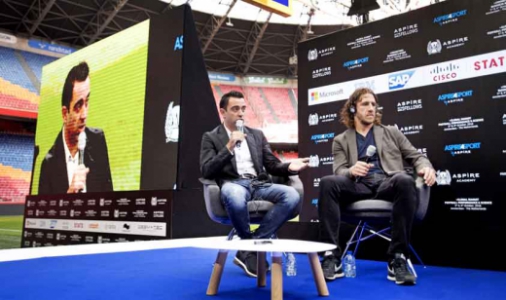 Xavi e Puyol - Evento esportivo em Amsterdã