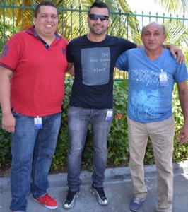 atletico roraima , Wesley Oliveira , Bruno Chagas e Carlos Alberto, presidente do Atlético Roraima