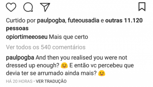 Pogba brinca com reclamação que viralizou nas redes