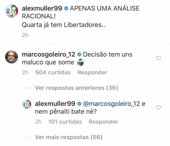 5caaa5d287be9 Marcos diz que em 'decisão tem uns maluco que some (sic)' no Palmeiras