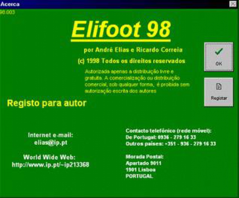 Criador do Elifoot revela carinho pelo Palmeiras; história com o Verdão fez nascer lendário Elifoot 98