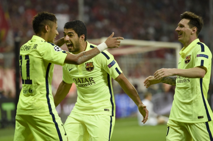 Neymar, Suarez e Messi (Foto: AFP / ODD ANDERSEN)