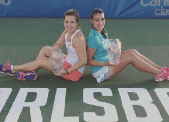 Gabriela Cé e Veronica Cepede campeãs em Carlsbad. Crédito: Divulgação