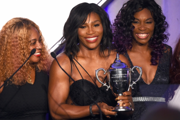Serena na premiação da Sports Illustrated