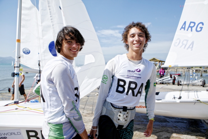 Leonardo Lombardi e Rodrigo Luz levaram a prata (Foto: Christophe Launay - ISAF)