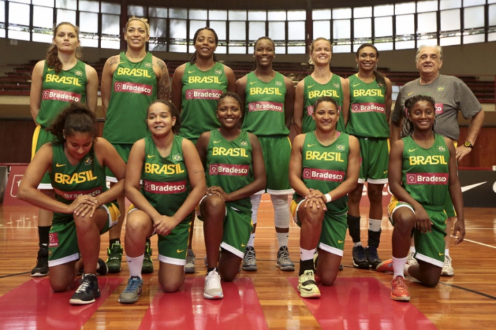 Treino da seleção Brasileira de Baskete