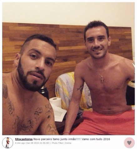Canteros postou foto com Mancuello no Instagram (Reprodução de internet)