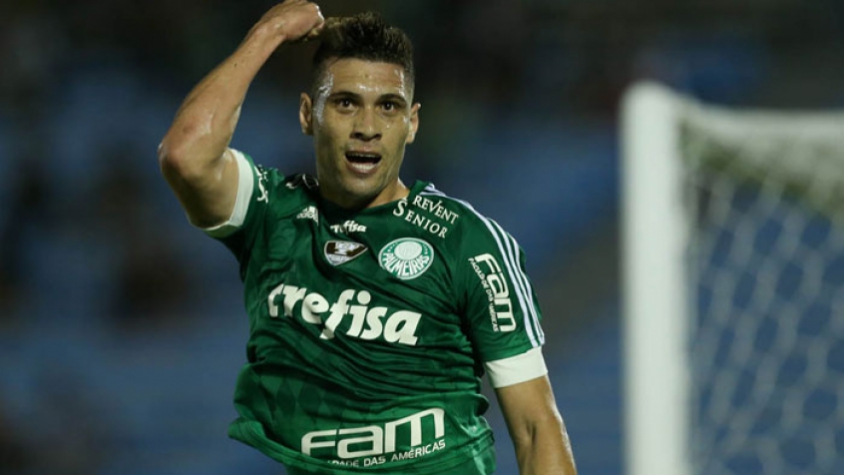 Moisés festeja gol do Palmeiras (César Greco/Ag. Palmeiras)