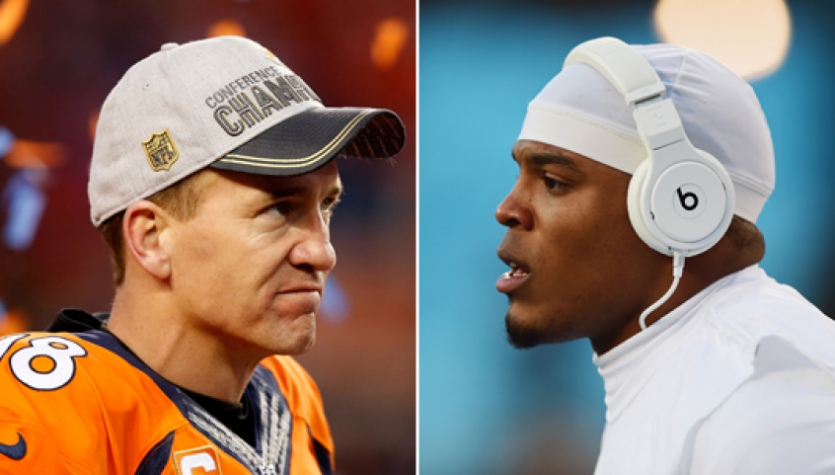 Montagem - Peyton Manning x Cam Newton