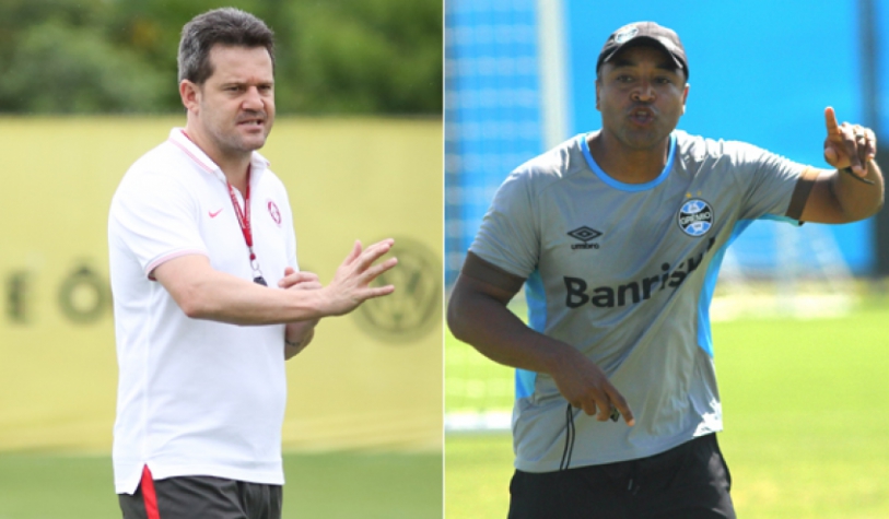 Argel Fucks, do Internacional, e Roger Machado, do Grêmio