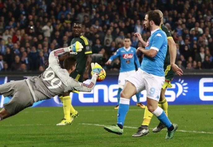 Napoli x Milan (foto:CARLO HERMANN / AFP)