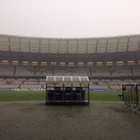 Mineirão teve chuva de granizo (Foto: Divulgação / Cruzeiro)