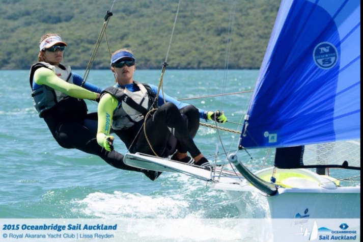 Martine e Kahena em ação na Nova Zelândia (Foto: Royal Akarana Yacht Club - Lissa Reyden)