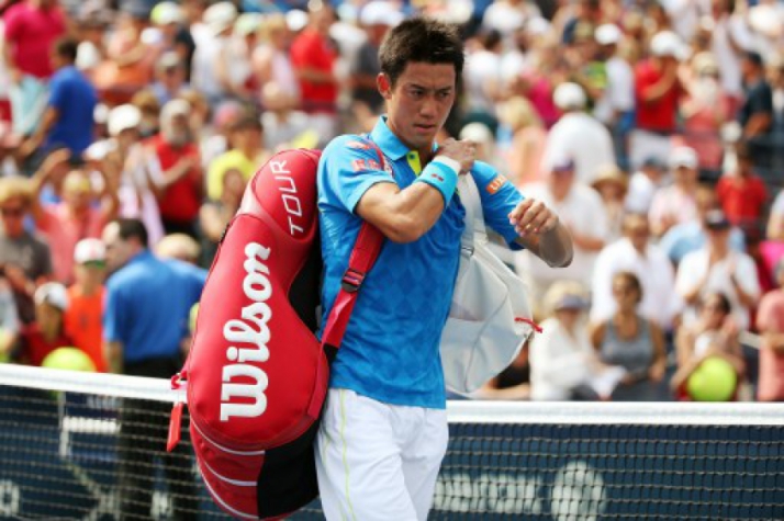 Kei Nishikori caiu na primeira rodada do Aberto dos EUA (Foto: AFP)