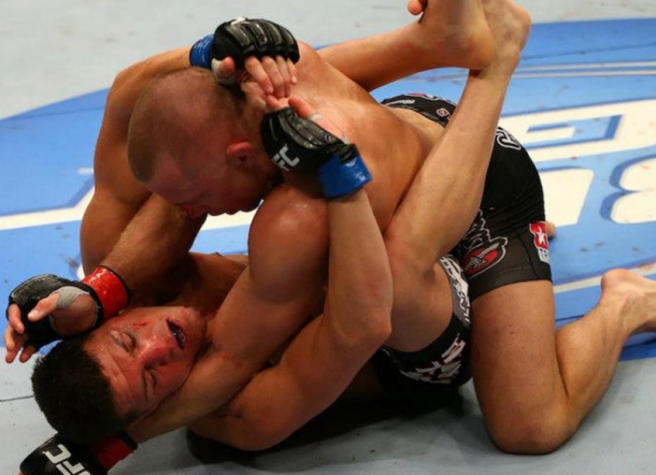 Georges Saint Pierre e Nick Diaz (Foto: Divulgação/UFC)