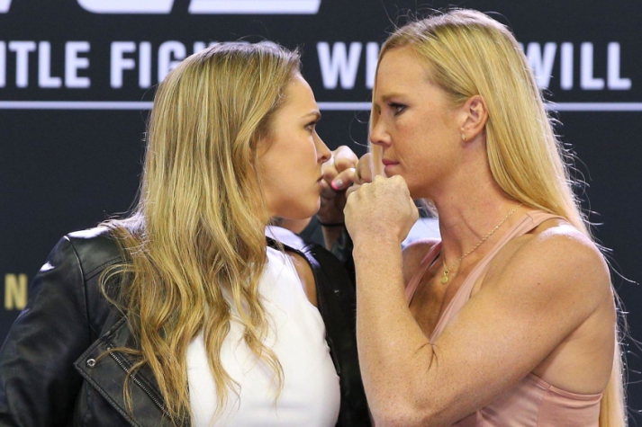 Ronda Rousey encara Holly Holm antes do UFC 193 (FOTO: Getty Images)