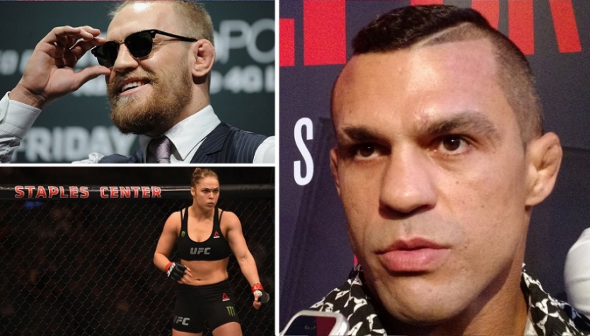 Conor McGregor, Ronda Rousey e Vitor Belfort (FOTOS: Divulgação)