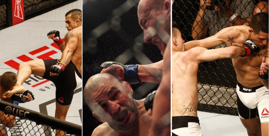 Nocautes Vitor Belfort, Glover Teixeira e Thomas Almeida (FOTOS: Inovafoto)