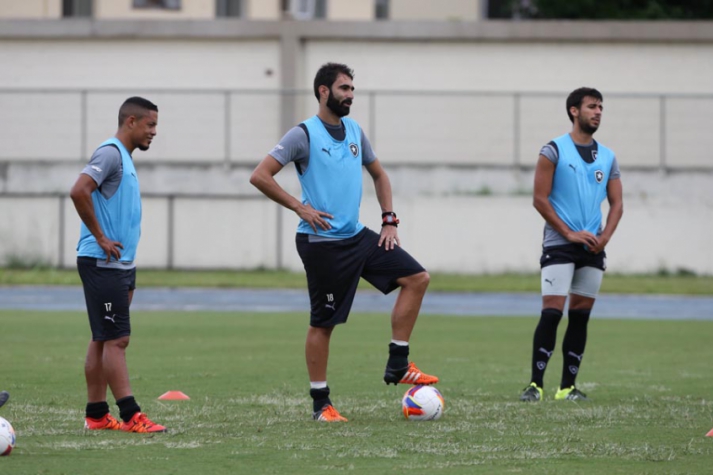 Treino do Botafogo (Foto: Cleber Mendes/Lancepress!/AFP)