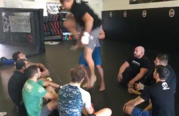 Fabricio Werdum aplica 'voadora' em Lyoto Machida (FOTO: Reprodução)