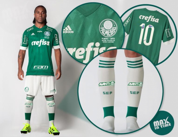 Verdão divulga uniforme para a final com meião branco e novo 'patrocínio'