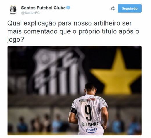 Santos defende Ricardo Oliveira: 'Mais comentado que título'