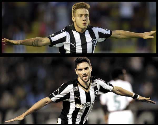 Botafogo - Luis Henrique e Pimpão (foto:Vitor Silva/SSPRESS)