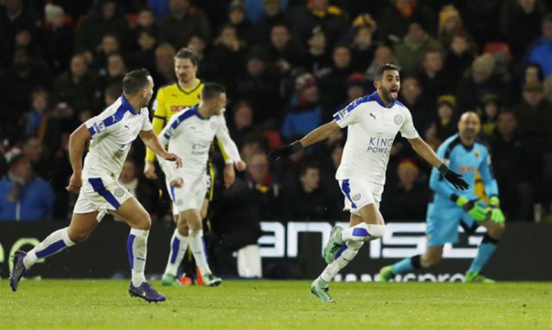 Watford x Leicester - Gol do Mahrez (Foto: Divulgação)