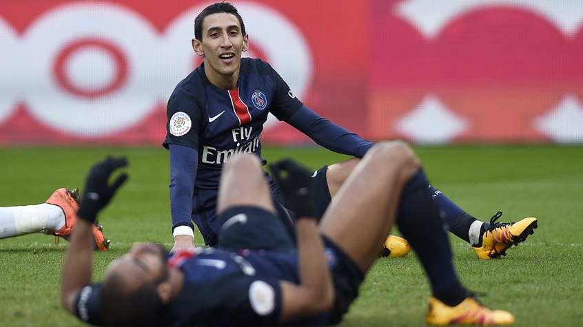HOME - PSG x Montpellier - Campeonato Francês - Di María (Foto: Franck Fife/AFP)