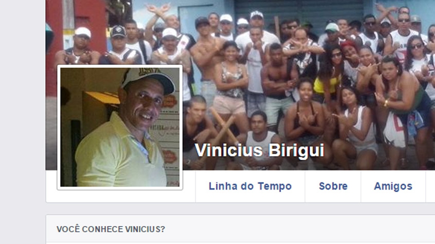 HOME - Vinicius Birigui, presidente da torcida organizada do Vasco FJV em em Campos dos Goytacazes (Foto: Reprodução/Facebook)