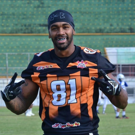 Victor Hugo Mega, wide receiver do Corinthians Steamrollers (Foto: Reprodução / Facebook)