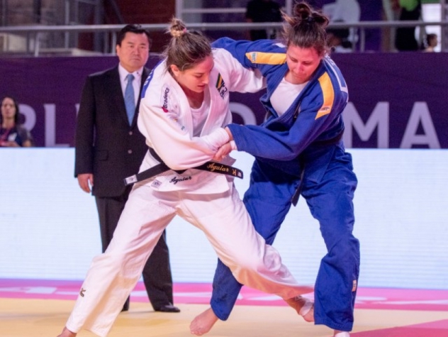 Mayra Aguiar ficou com a medalha de prata na disputa do World Masters de judô, em Guadalajara (Foto: Site oficial CBJ)