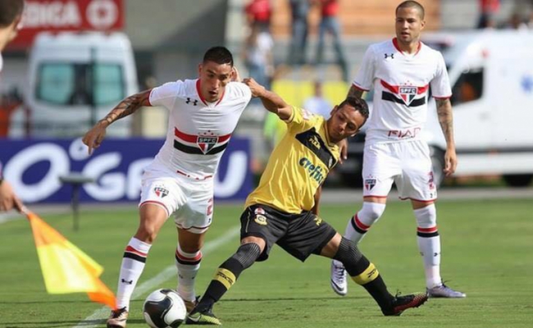 Alyson em ação contra o São Paulo, pelo Paulistão (FOTO: Divulgação)