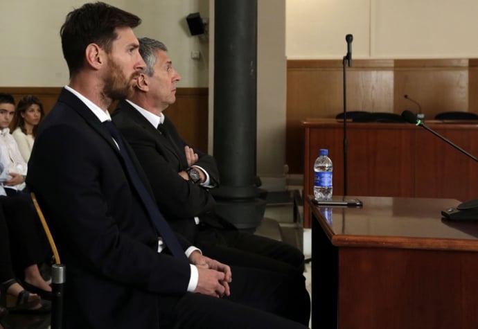 Messi no tribunal de Barcelona