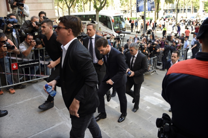 Messi no tribunal de Barcelona
