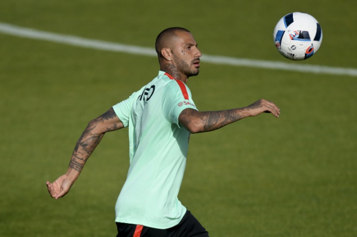 Quaresma no treino de Portugal