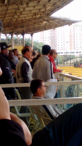 Lopes acompanhou jogo de camarote (Foto: Paulo Victor Reis)