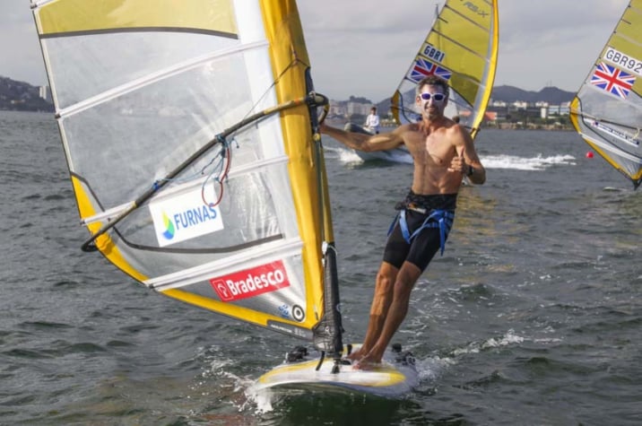 O velejador brasileiro Ricardo Winicki, o Bimba
