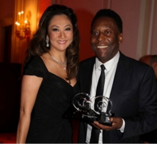 Pelé e Marcia Cibele Aoki