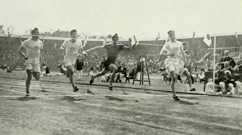 Olímpiadas na Suecia 1912 - Final do Atletismo dos 100m