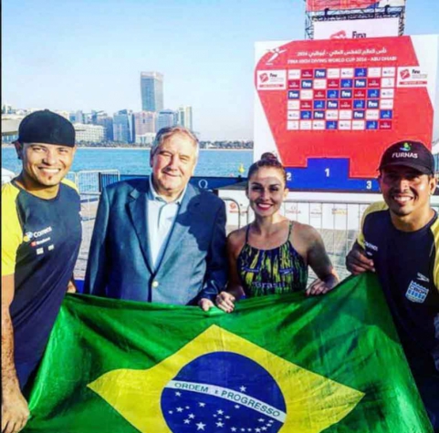 Jucelino Alves durante etapa do Mundial de Penhasco na França