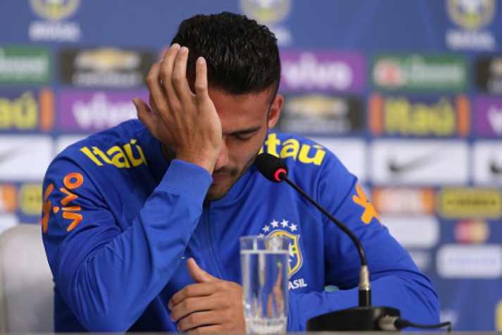 Thiago Maia, em entrevista na Seleção (Foto: Lucas Figueiredo/Mowa Press)